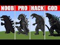 Pixel Art (NOOB vs PRO vs HACKER vs GOD) Godzilla in Minecraft