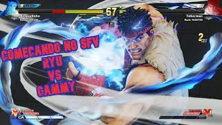 Ryu vs Cammy, comeando no Street Fighter V!