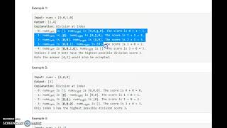 YouTube video 'All Divisions With the Highest Score of a Binary Array | LeetCode |  Weekly Contest 278'