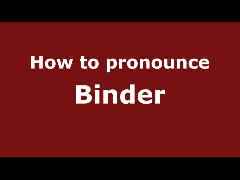 How to pronounce Binder