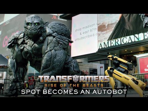 Thumbnail of the video: Transformers x Boston Dynamics | Spot Becomes an Honorary Autobot