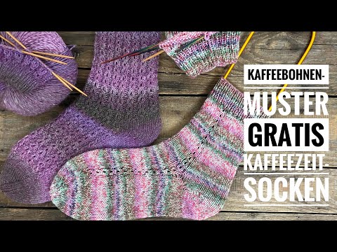 Coffee Bean Pattern FREE Socks Knitting