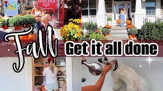 Fall Get It All Done | Whole Foods Haul, Cozy Porch Decor, Restock + Homeschool Reset