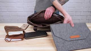 Сумка чоловіча під ноутбук 14750 Vintage коричнева