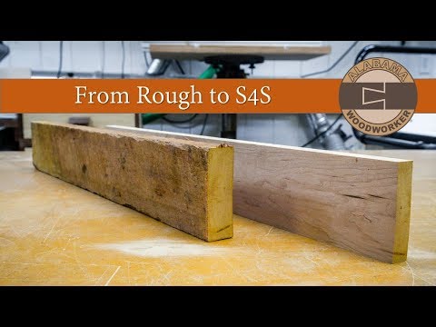 Milling rough wood lumber