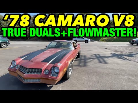 1978 Chevy Camaro V8 TRUE DUAL EXHAUST w/ FLOWMASTER 40 SERIES!
