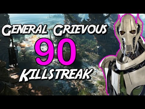 Starwars Battlefront 2- General Grievous 90 Killstreak/Gameplay on Kashyyyk! [PS4]