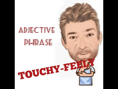 English Tutor Nick P Adjective Phrase (95) Touchy-Feely - Three Meanings
