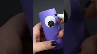DIY How to Make a One-Eyed Monster with Toilet Paper Roll Easy Recycle Paper Toys Idea #Shorts
