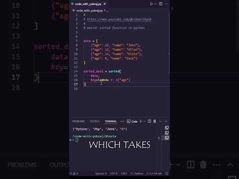 Sorted Function- Everything you need to know #python
