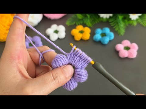 Wow!.. Do it in 3 minutes, very beautiful balloon leaf easy daisy crochet. Make awesome decorations