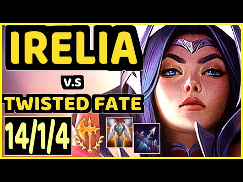T1 FAKER (IRELIA) vs TWISTED FATE - 14/1/4 KDA MID CHALLENGER GAMEPLAY - KR