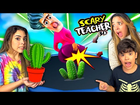 TROLLAMOS a PROFESSORA DO MAL com CACTOS #7 - (Scary Teacher 3D)