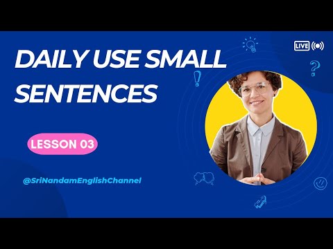 Telugu to English Sentences | Daily Use Sentences Top App for youtube By SriNandamEnglishChannel