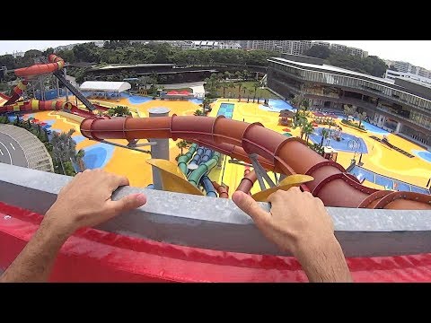 The Free Fall Water Slide at Wild Wild Wet Singapore