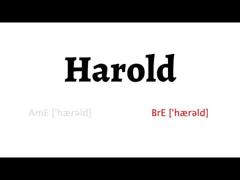 How to Pronounce harold in American English and British English