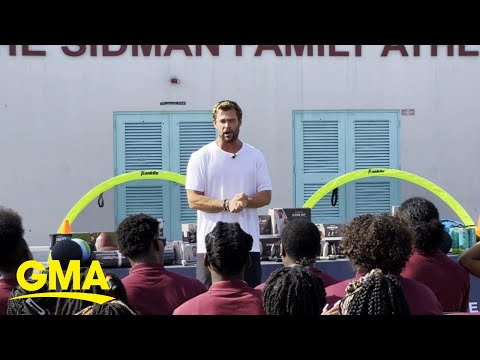 Chris Hemsworth Donates Fitness Equipment To A School In Miami