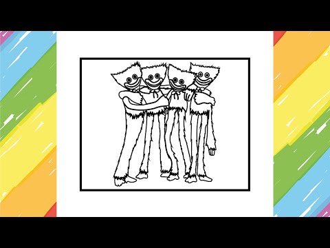 4 Versions Huggy Wuggy / Huggy Wuggy Coloring Pages [NCS Release]