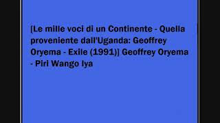 Geoffrey Oryema - Piri Wango Iya