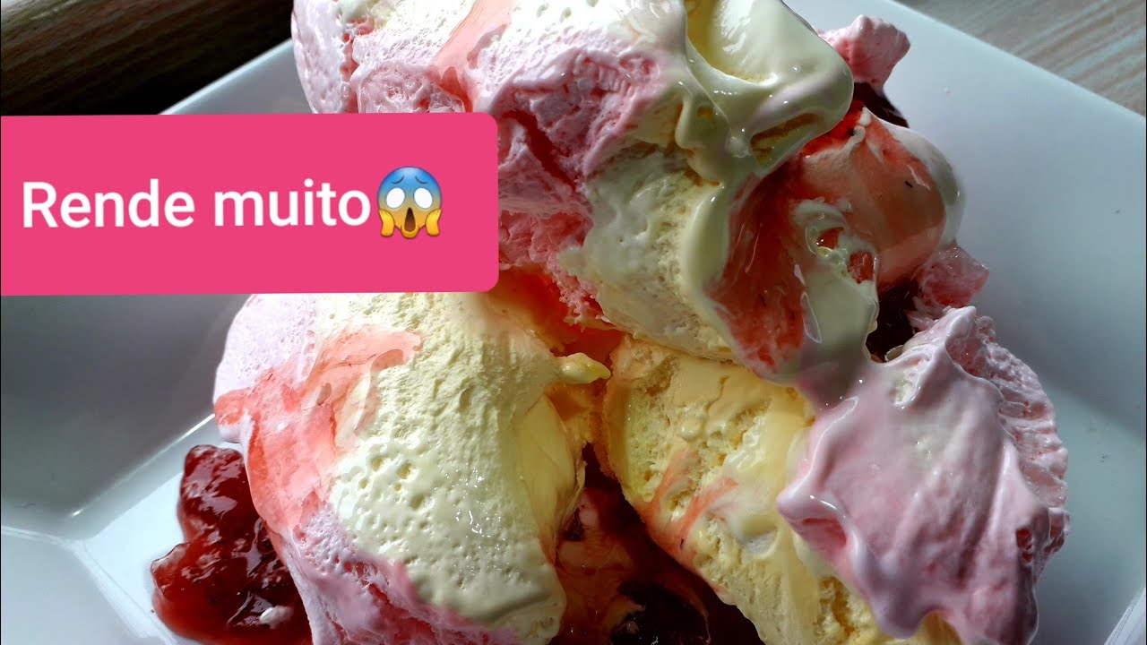 O SORVETE MAIS ECONÔMICO DO MUNDO  CREMOSO  ÓTIMO PARA VENDER ❤❤❤❤❤❤