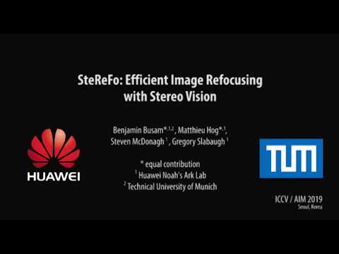 SteReFo: Efficient Image Refocusing with Stereo Vision