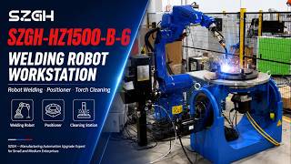 SZGH-HZ1500-6 Robotic Welding Workstation with Positioner & Torch Cleaning Station