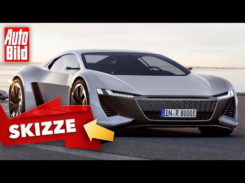 Audi R8 (2025) | Kommt der neue R8 vollelektrisch und auf einer Porsche-Plattform? | Skizze