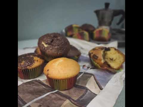 Muffin con Yogurt greco e cioccolato fondente
