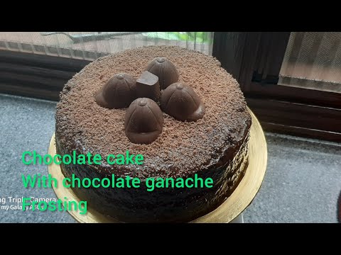 Simple Chocomoist Cake(ganache frosting)