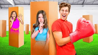 EXTREME HIDE AND SEEK IN BOXES CHALLENGE Mp4 3GP & Mp3