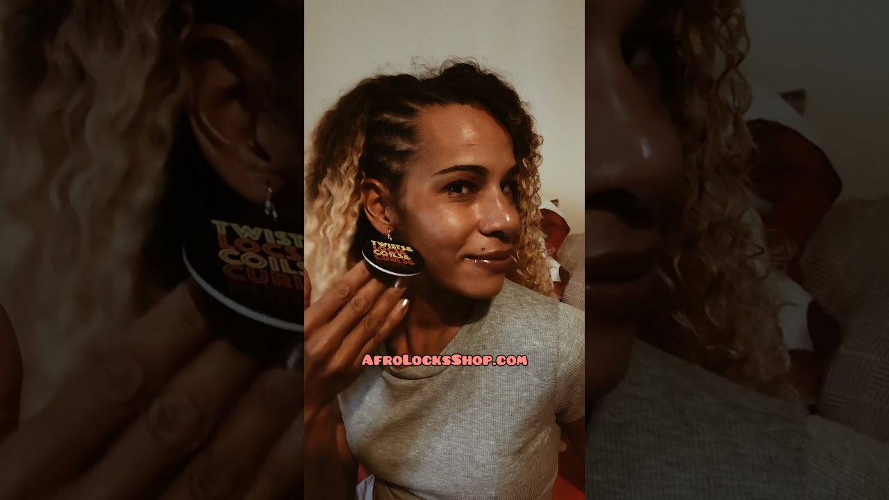Boucles d'oreilles earrings twists & locs & coils & curls & puffs / mode afro nappy cheveux naturels