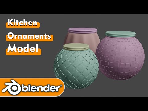 Kitchen Ornaments Model #blender #blendertutorial