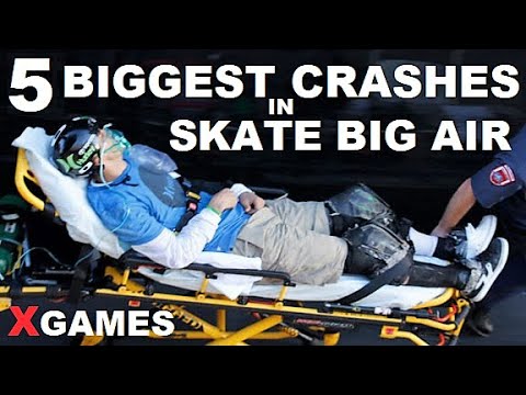 5 BIGGEST SLAMS in Skateboard BIG AIR History | X Games