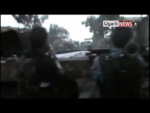 التصدي لقوات النظام التي تحاول اقتحام حي العامرية في حلب من قبل كتيبة الشهيد أبو النصر