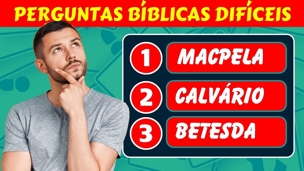 20 Perguntas Bíblicas NIVEL DIFICIL #3 | QUIZ BÍBLICO DIFÍCIL
