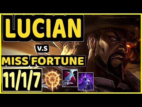 YUUKI60 (LUCIAN) vs MISS FORTUNE - 11/1/7 KDA BOTTOM ADC GAMEPLAY - EUW Ranked DIAMOND
