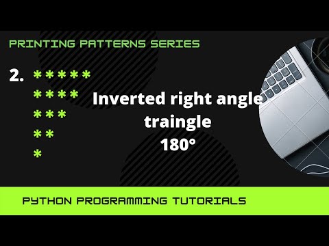 Python3 Printing A Inverted Right Angle Traiangle Pattern Programming