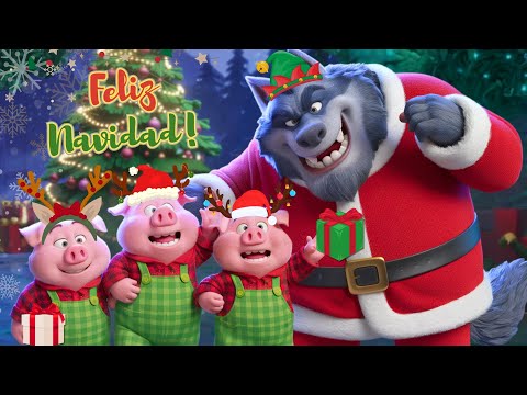 LOS TRES CERDITOS ayudantes de PAPÁ NOEL! CUENTOS INFANTILES! #lostrescerditos #navidad #papanoel
