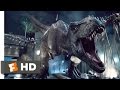 Jurassic World 2015 T Rex Vs Indominus Scene 9 10 Movieclips