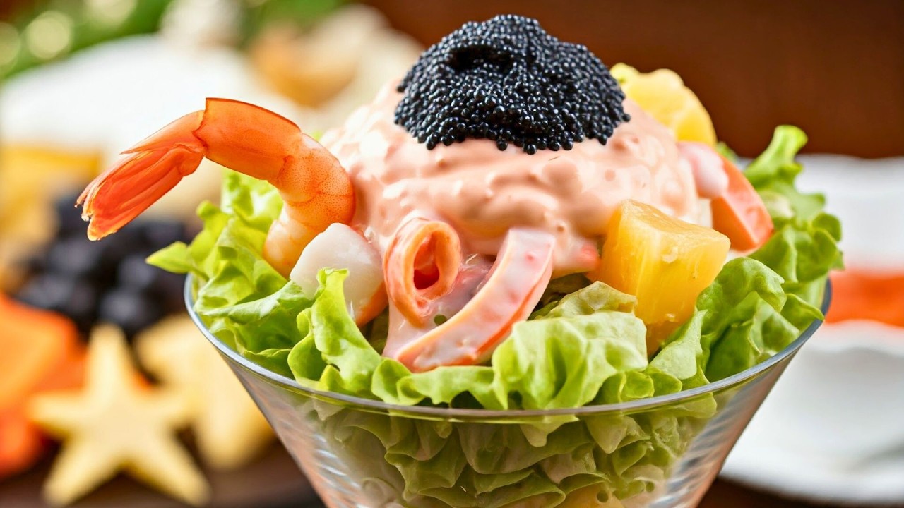 COCTEL DE MARISCOS CON PIÑA