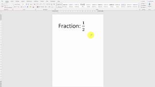 How to insert fractions? | Word 365