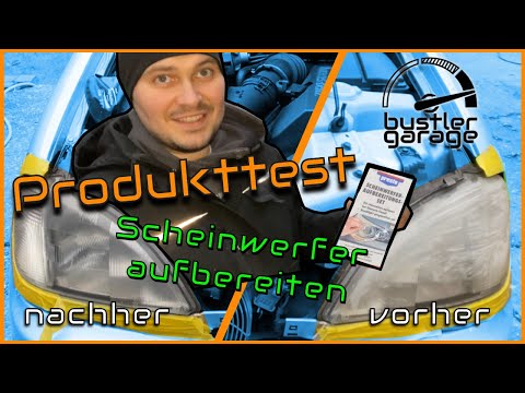 Hauptscheinwerfer polieren und aufbereiten mit Zahnpasta, Politur, und Presto Aufbereitungs Set