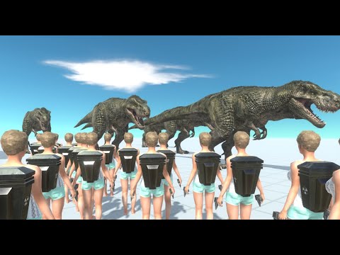 Epic Battle  T Rex vs Kamikaze ( ARBS - ANIMAL REVOLT BATTLE SIMULATOR)