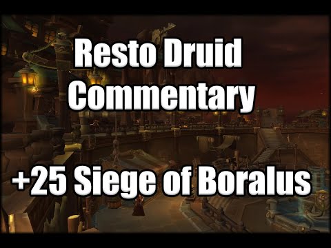Resto Druid High M+ Commentary - 25 Siege of Boralus
