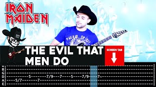 【IRON MAIDEN】[ The Evil That Men Do ] cover by Masuka | LESSON | GUITAR TAB