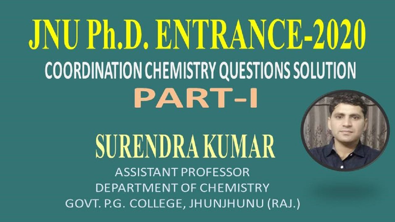 SOLUTION OF COORDINATION CHEMISTRY PROBLEMS