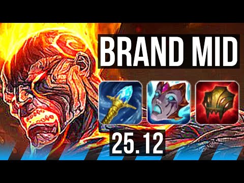 BRAND vs TWISTED FATE (MID) | 7 solo kills | KR Master | 25.12