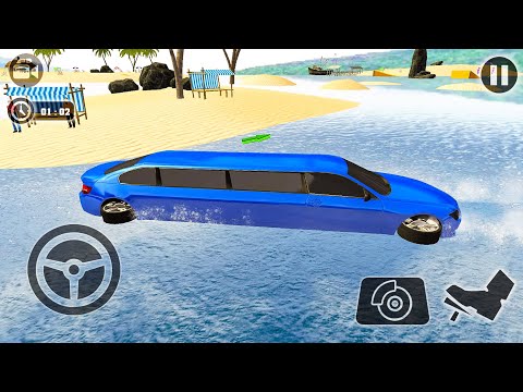Beach Water Surfer Limousine Car Driving Simulator - Android Gameplay FHD