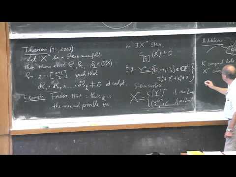 Franc Forstnerič - Non singular holomorphic foliations on Stein manifolds (Part 1)
