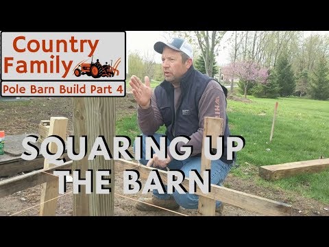 How to Build a Pole Barn Shop - Part 4 - Building Layout with Batter Boards and String